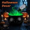Halloween Spooky Decor: Floating Bottle with Witch Cauldron - 2-in-1 Mist & Green LED Light, Effective Splash Guard, Easy Setup