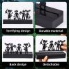 Halloween Table Decor Led Lights Silhouette Decoration Metal Horror Character Battery Operated Indoor Decoration Perfect Halloween Decor for Tabletop