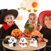 Cute Ghost Halloween Decorations Indoor, Wooden Tiered Tray Decor Table Sign Set of 3
