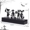 Halloween Table Decor Led Lights Silhouette Decoration Metal Horror Character Battery Operated Indoor Decoration Perfect Halloween Decor for Tabletop