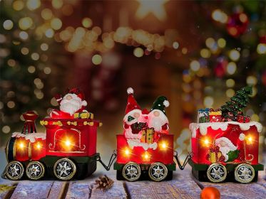Christmas Gnome Decorations Centerpieces for Tables - Lighted Gnome Christmas Decorations Indoor Snowman Tabletop Decor (Color: 13.4"x2.6"x3.94" Christmas)
